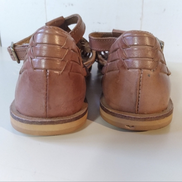 Vintage Brown Leather Huarache Sandals - Picture 6 of 6
